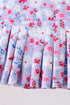 Blue floral print skorts