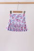 Blue floral print skorts