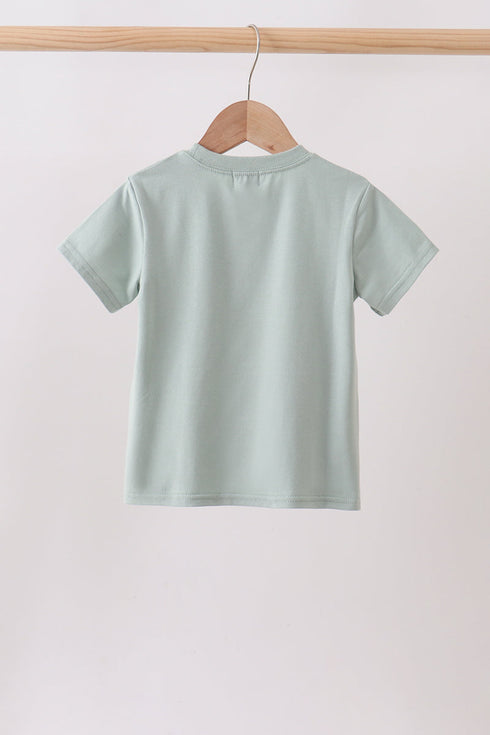 Green vehicle embroidery top