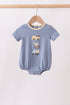 Blue stripe truck embroidery bubble