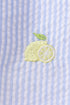 Blue stripe seersucker lemon embroidery scalloped bloomer set