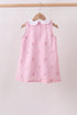Pink stripe seersucker flamingo dress