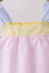 Pink stripe seersucker bow bubble