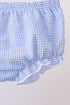 Blue flag embroidery ruffle bloomer set