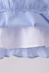 Blue flag embroidery ruffle bloomer set