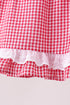 Red watermelon ruffle gingham bloomer set