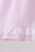 Pink lemon ruffle gingham bloomer set