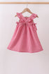 Red watermelon ruffle gingham dress