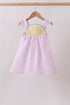 Pink lemon ruffle gingham dress