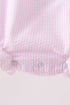 Pink lemon ruffle gingham bubble