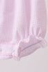 Pink lemon ruffle gingham bubble