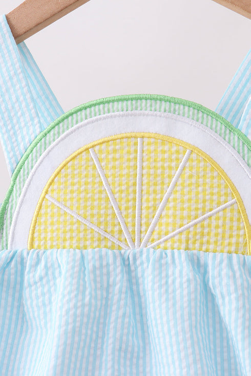 Mint lemon ruffle bubble