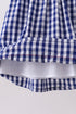 Black flag fireworks embroidery gingham dress
