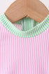 Pink stripe rashguard