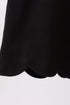 Black flutter sleeve scalloped top