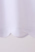 Snow white flutter sleeve scalloped top