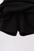 Black scallop hem bow skort