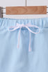 Mint scallop hem bow skort