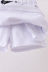 Snow white scallop hem bow skort