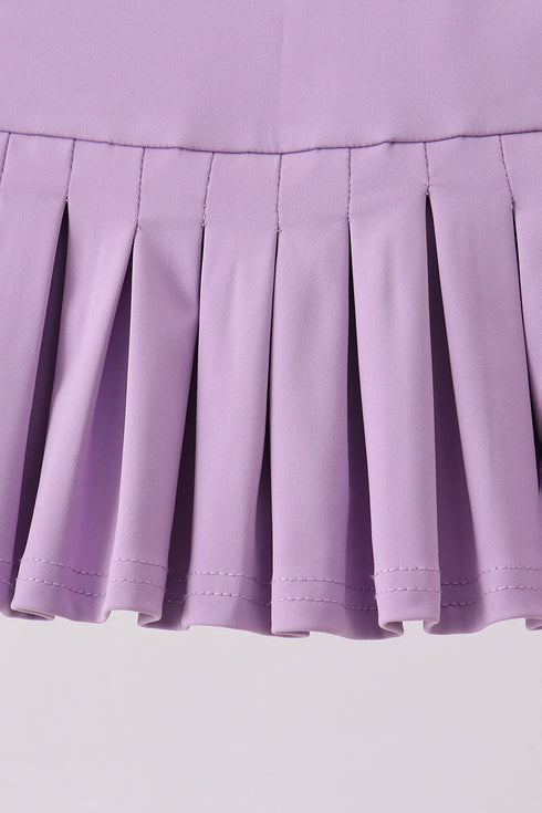 Purple pleated skort