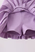 Purple pleated skort
