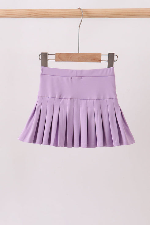 Purple pleated skort