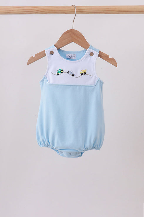 Blue Vehicle Embroidered Bubble
