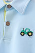 Blue Tractor Embroidered Polo