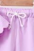 Purple Scalloped Shorts Set