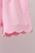 Pink Scalloped Shorts Set