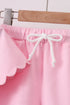 Pink Scalloped Shorts Set