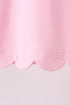 Pink Scalloped Shorts Set