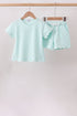 Mint Scalloped Shorts Set