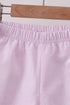 Pink Seersucker Stripe Scalloped Shorts Set