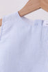 Blue Seersucker Stripe Scalloped Shorts Set