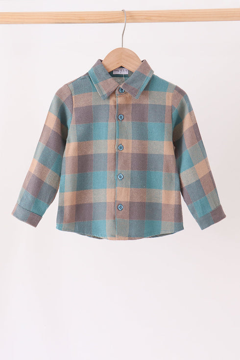 teal-plaid-button-down-shirt-sophias-styleTop-1