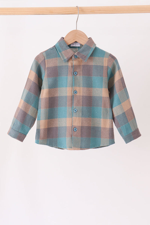teal-plaid-button-down-shirt-sophias-styleTop-1