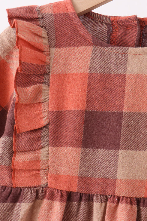 rust-plaid-ruffle-dress-sophias-style-2