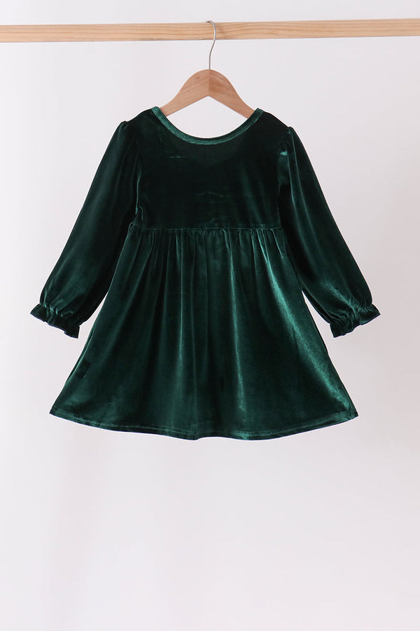 green-velvet-bow-dress-abby-evie-sophias-styleDress-1