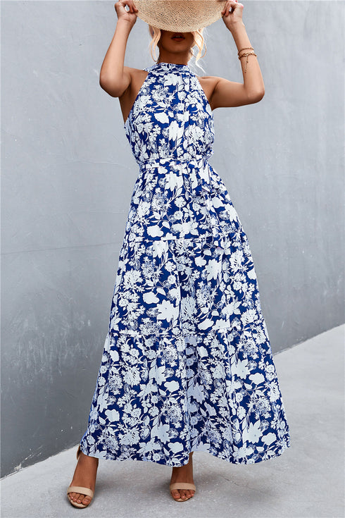 printed-sleeveless-tie-waist-maxi-dress Sophia's Trends - Sophia's Style-Scarlett-M