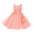 Girls Pearl Beaded Glitter Tulle Flower Girl Dress, Sizes 2-12