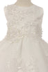 Baby Girls White Lace Applique Tulle Special Occasion Dress 6-24 Months
