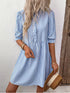 striped-half-sleeve-mini-shirt-dress OhSoStyled - Sophia's Style in Light Blue-3