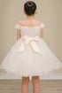 Girls 3D Floral Tulle Off Shoulder Junior Bridesmaid Dress 2-12