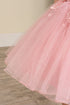 Girls 3D Floral Tulle Off Shoulder Junior Bridesmaid Dress 2-12