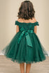 Girls 3D Floral Tulle Off Shoulder Junior Bridesmaid Dress 2-12
