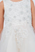 Girls Rhinestone Pearl Wired Tulle Hi-Low Flower Girl Dress 2-12