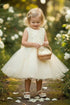 Baby Girls Multi Color Glitter Tulle Pearls Lace Easter Flower Girl Dress 3-24M
