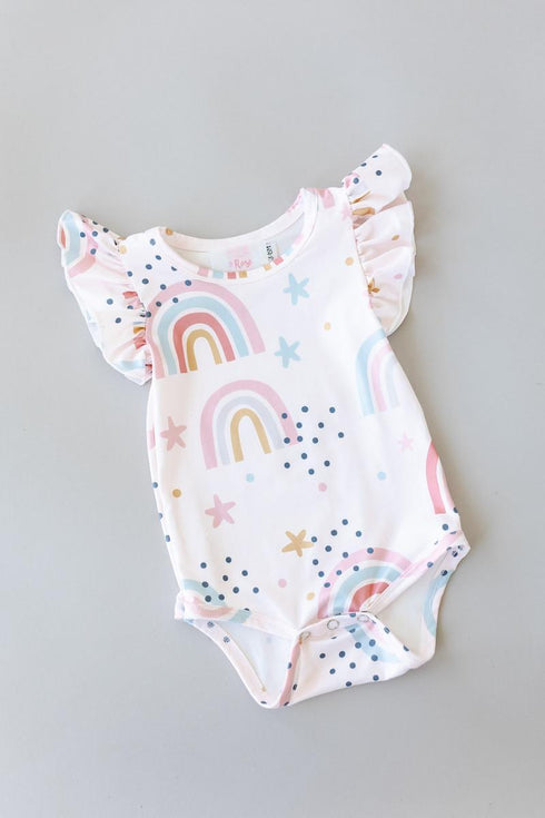 over-the-rainbow-s-s-flutter-bodysuit Mila & Rose - Sophia's Style-Over the Rainbow S/S Flutter Bodysuit-0-3M--1