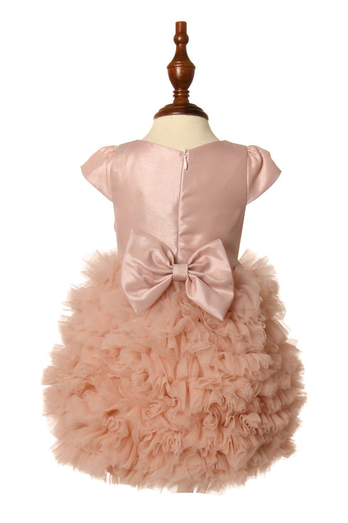 Baby Girls Tulle Dress by Cinderella Couture – Elegant Ruffle Skirt Flower Girl Dress 6-24Months